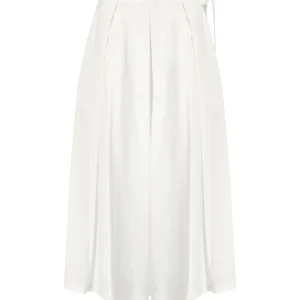 MAX MARA WEEKEND FOLK WHITE MIDI SKIRT