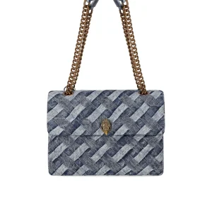 KURT GEIGER KENSINGTON DENIM SHOULDER BAG