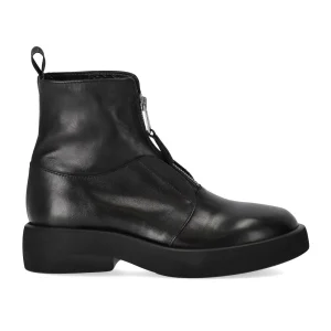 ELENA IACHI BLACK ZIPPED ANKLE BOOT