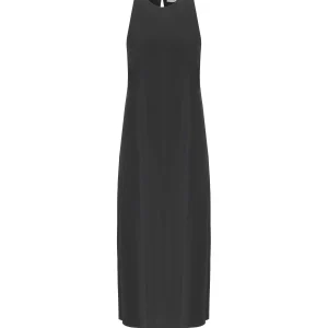 HARRIS WHARF LONDON BLACK SLEEVELESS LONG DRESS