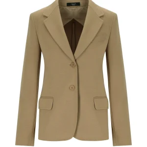 MAX MARA WEEKEND GINNASTA BEIGE SINGLE-BREASTED BLAZER