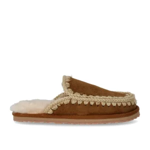 MOU FULL ESKIMO STITCH COGNAC SLIPPER