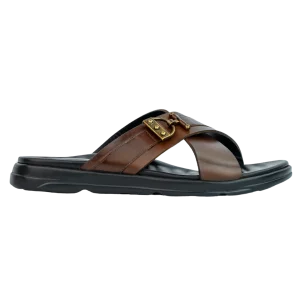 Oasis: Sandales Homme - Cuir Marron
