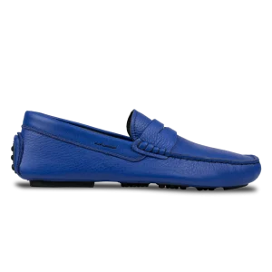 Gary: Mocassin Homme - Cuir Bleu