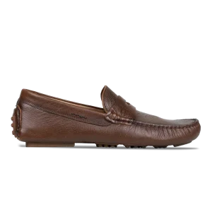 Gary: Mocassin Homme - Cuir Marron grainé