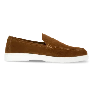 Preston : Mocassin Homme - Daim Camel