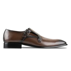 Budd: Chaussures à boucles - Cuir Marron
