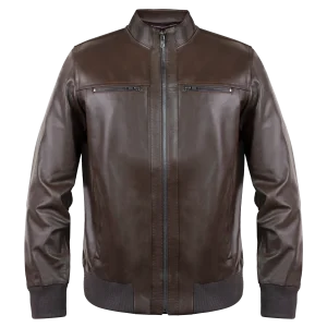 Vanguard: Jacket Hommes - Cuir Marron