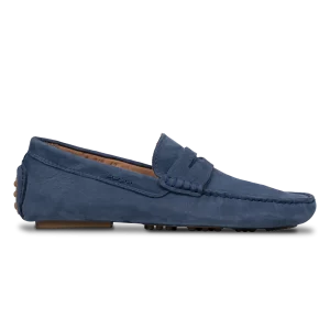 Gary: Mocassin Homme - Cuir Bleu Persan