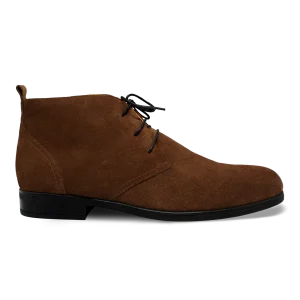 Ashley: Demi Bottes Homme- Caoutchouc Marron