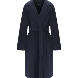 MAX MARA WEEKEND CIVADA BLUE BELTED COAT