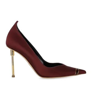 ELISABETTA FRANCHI BURGUNDY SATIN PUMP