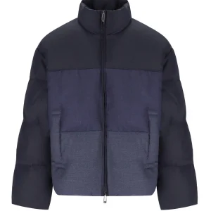 EMPORIO ARMANI BLUE DEGRADÉ PADDED JACKET