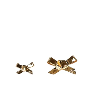ELISABETTA FRANCHI GOLD EARRINGS WITH BOW