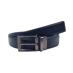 Ceinture double-face BL-C10 Noir/Bleu.