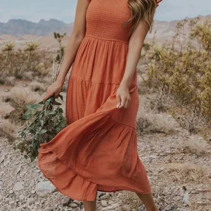 Robe Midi Légère et Fluide pour Femmes