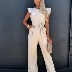 Combinaison Palazzo avec Manches Volantes pour Femme