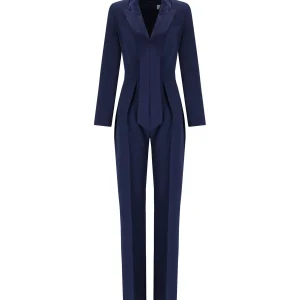 ELISABETTA FRANCHI OLTREMARE SMOKING JUMPSUIT