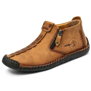 Chaussure mocassin plein air à semelle et fermeture éclair