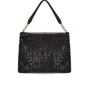 CAMPOMAGGI CARLA L BLACK SHOULDER BAG