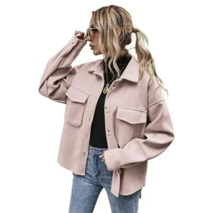 Veste Boutonnée Avec Poches pour Femmes