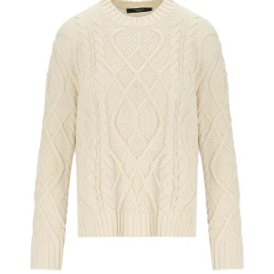 MAX MARA WEEKEND TENORE ECRU CREWNECK SWEATER
