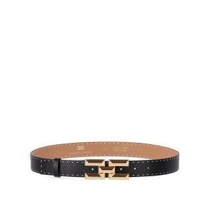 ELISABETTA FRANCHI BLACK HIGH WAIST BELT