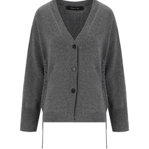 FEDERICA TOSI GREY CARDIGAN WITH LACES