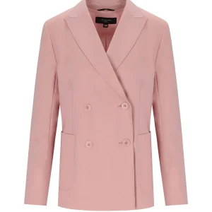 MAX MARA WEEKEND ZINNIA PINK DOUBLE-BREASTED JACKET