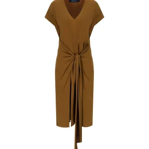 FEDERICA TOSI BROWN DRESS WITH KNOT