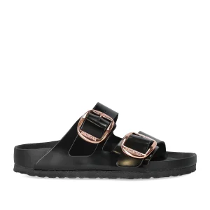 BIRKENSTOCK ARIZONA BIG BUCKLE HIGH SHINE BLACK SANDAL