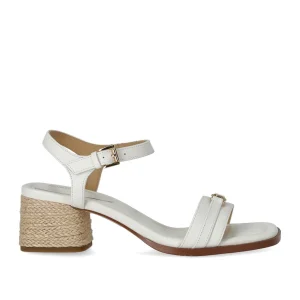MICHAEL KORS MANDY WHITE HEELED SANDAL