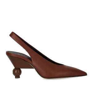 MAX MARA WEEKEND ARITO BROWN SLINGBACK PUMP