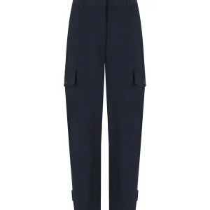 MAX MARA WEEKEND APRILE BLUE TROUSERS