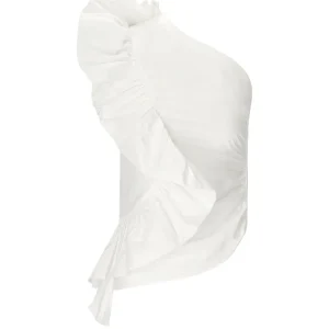 ESSENTIEL ANTWERP HAVEN WHITE ASYMMETRIC TOP