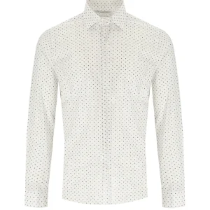 MANUEL RITZ WHITE PATTERNED SHIRT