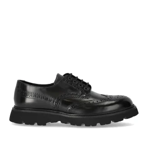 DOUCAL'S DERBY BLACK BROGUE LACE-UP SHOE