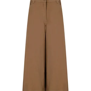 MAX MARA WEEKEND ARIETE BROWN CROPPED PANTS