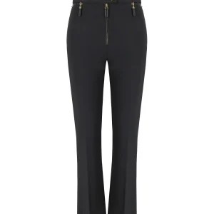 ELISABETTA FRANCHI BLACK ZIPPED PANTS