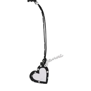 GANNI BOU HEART POLKA-DOT PRINT CHARM