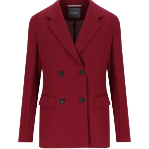MAX MARA WEEKEND ROTONDO RED DOUBLE-BREASTED BLAZER