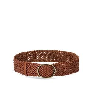 DRAGON DIFFUSION TAN LEATHER WOVEN HANDBAG