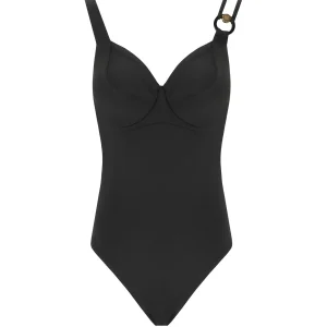 MAX MARA BEACHWEAR CORINNA C CUP BLACK SWIMSUIT