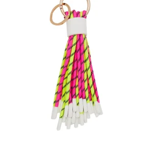 ESSENTIEL ANTWERP HUNFAIR FUCHSIA AND YELLOW KEYCHAIN