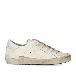 PHILIPPE MODEL PRSX LOW VINTAGE WHITE SNEAKER