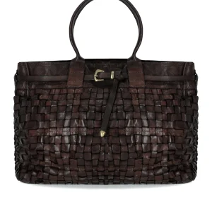 CAMPOMAGGI PENELOPE DARK BROWN SHOPPING BAG