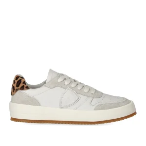 PHILIPPE MODEL NICE LOW ANIMALIER WHITE SNEAKER