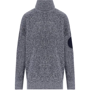 ELISABETTA FRANCHI NAVY BLUE TURTLENECK SWEATER
