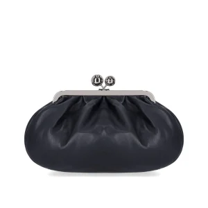 MAX MARA WEEKEND PASTICCINO CUBICO MEDIUM NAVY BLUE CLUTCH
