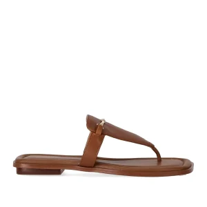 MICHAEL KORS LENA BROWN THONG SANDAL